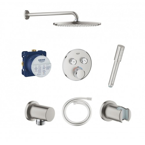 Grohe SmartControl O termostatinė potinkinė dušo sistema nerūdijančio plieno Grohe SmartControl O termostatinė potinkinė dušo sistema nerūdijančio plieno